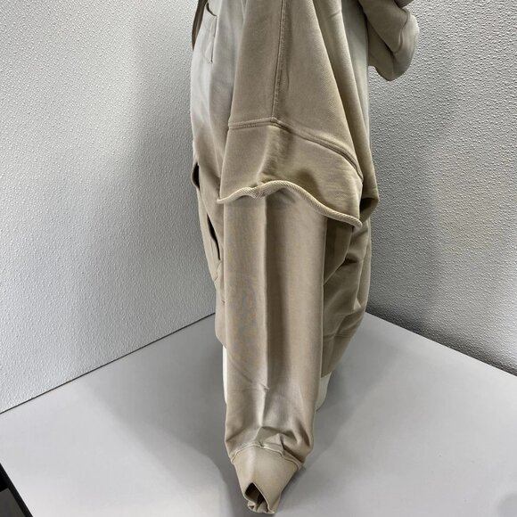 Le PERE Double-Layer Faded Full-Zip Hoodie • Size M • Beige - Picture 12 of 16